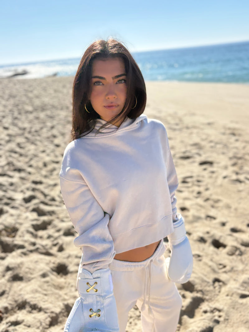 BB Cropped Stay Gold Hoodie