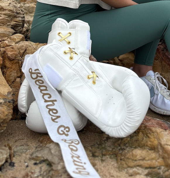 BB White and Gold 180" Hand Wraps